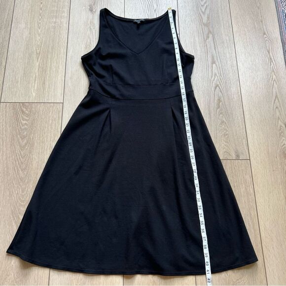 Eileen Fisher Ponte Knit Stretch Black Sleeveless Dress Size Large - Picture 7 of 9
